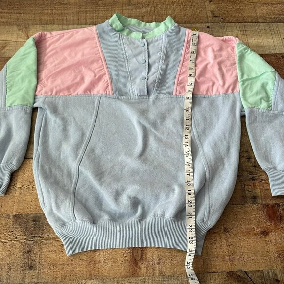 Vintage 90's color block Lady Madeira casual isle pull over sweatshirt -S - Picture 5 of 12